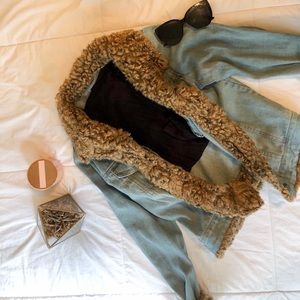 Fur Collar Jean Jacket